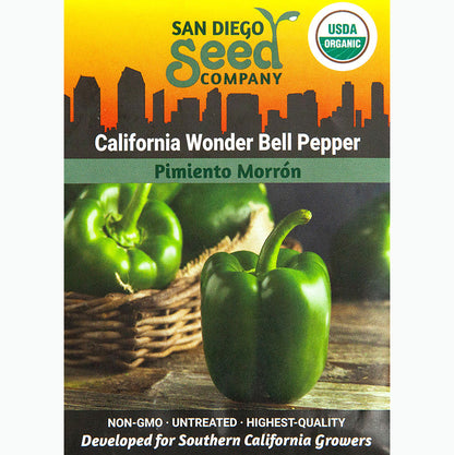 California Wonder Sweet Bell Pepper Seeds (Organic)