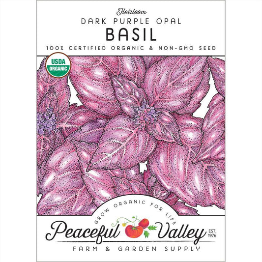 Dark Purple Opal Basil Seeds (Organic)