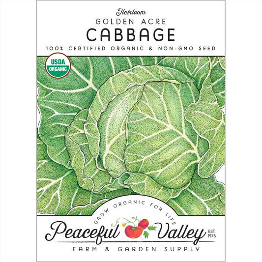 Golden Acre Cabbage Seeds (Organic)