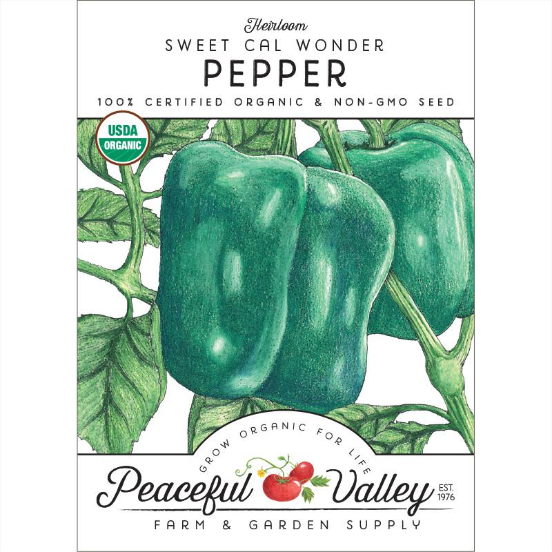 Cal Wonder Sweet Pepper Seeds (Organic)